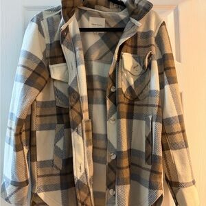 Thread and Supply Plaid Button-Up Jacket